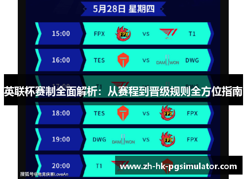 英联杯赛制全面解析：从赛程到晋级规则全方位指南